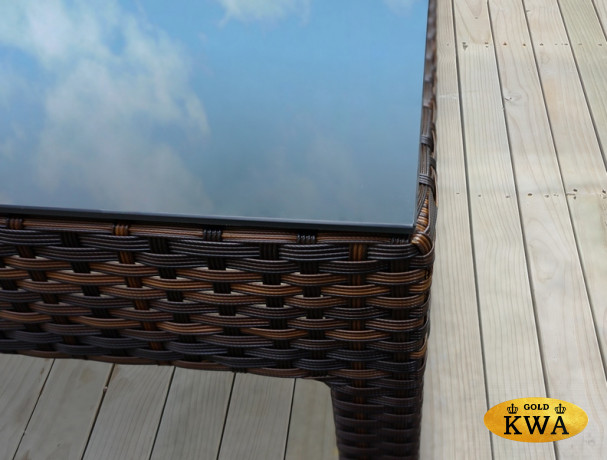 Плетеный стол MILANO 90 см темно-коричневый