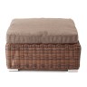 "Лунго" плетеная оттоманка с подушкой, цвет коричневый