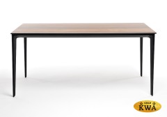 "Малага" обеденный стол из HPL 160х80см, цвет "дуб", каркас черный