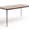"Малага" обеденный стол из HPL 160х80см, цвет "дуб", каркас черный