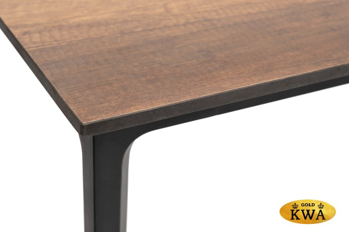 "Малага" обеденный стол из HPL 160х80см, цвет "дуб", каркас черный