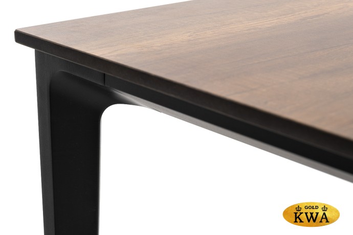 "Малага" обеденный стол из HPL 160х80см, цвет "дуб", каркас черный