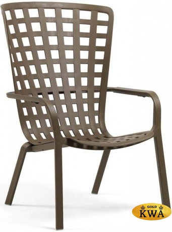 Лаунж-кресло пластиковое с подушкой