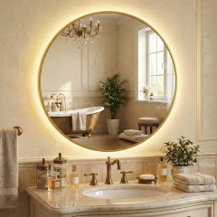 Ala L LED Gold Зеркало в раме с подсветкой