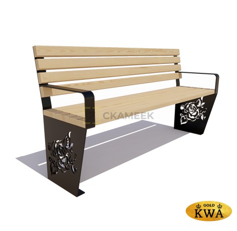 Скамейка «Роза» (3,0 м ангарская сосна,30х60)