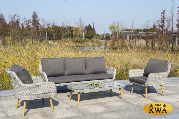 "Прованс" столик журнальный из ротанга, цвет бежевый