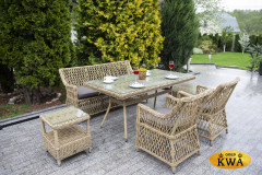 Катания обеденная группа плетеная, цвет соломенный