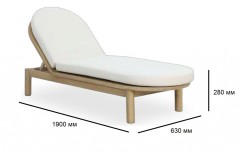 Шезлонг-лежак деревянный с матрасом (не для HoReCa)