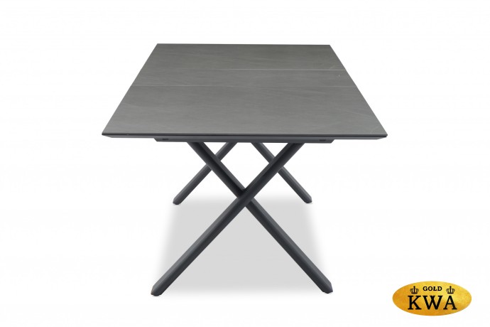Timra 180/240 Стол антрацит/серый, алюминий/спеченный камень