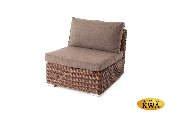 "Лунго" трансформирующийся диван из искусственного ротанга, цвет коричневый