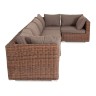 "Лунго" трансформирующийся диван из искусственного ротанга, цвет коричневый