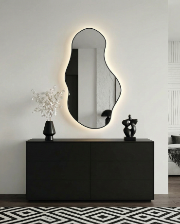 Lake LED Gold Зеркало в раме с подсветкой