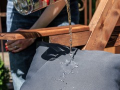 Качели садовые LYON с серыми подушками