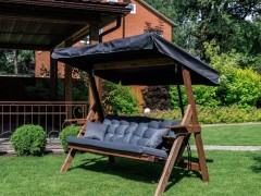 Качели садовые LYON с серыми подушками