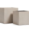 Кашпо TREEZ Effectory Beton Куб Белый песок 30х30х30 см
