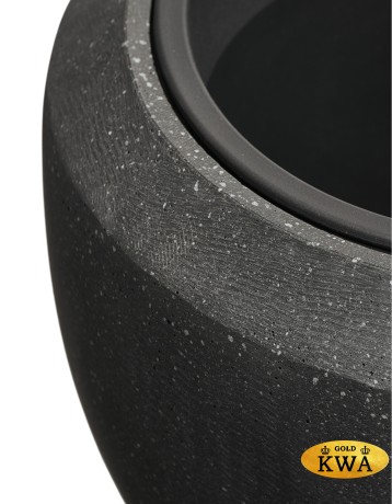 Кашпо TREEZ Effectory Quartz Чаша Design Чёрный кварц в-45 см, д-56 см