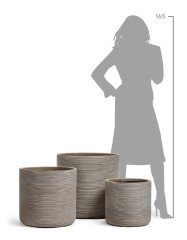 Кашпо TREEZ ERGO TreeLine Цилиндр Капучино в-41, д-42 см