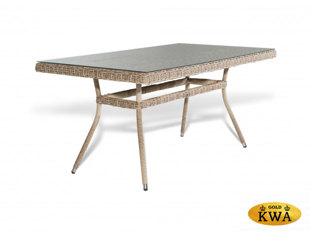 Латте обеденная группа плетеная, цвет светло-серый