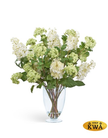 ХХХКомпозиция "Beauty of Nature" (Гортензия метельчатая белая с нежно-зел.вибурном) в-77, д-65 см
