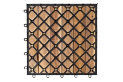 Модульный уличный пол из акации НОРД (6 ламелей), 30×30 см, набор 10 шт