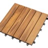 Модульный уличный пол из акации НОРД (6 ламелей), 30×30 см, набор 10 шт