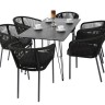 "Милан" обеденная группа на 6 персон, цвет темный