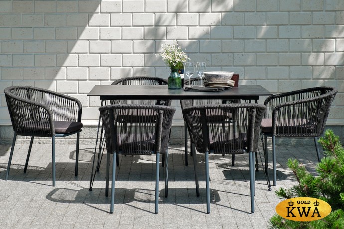 "Милан" обеденная группа на 6 персон, цвет темный