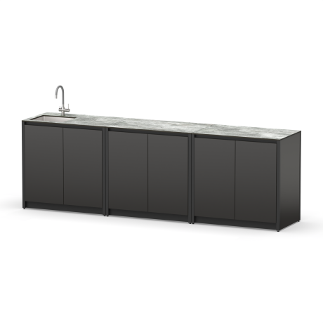 Уличная кухня Lounge C-109S, 2.7 м, черный/серый каспий