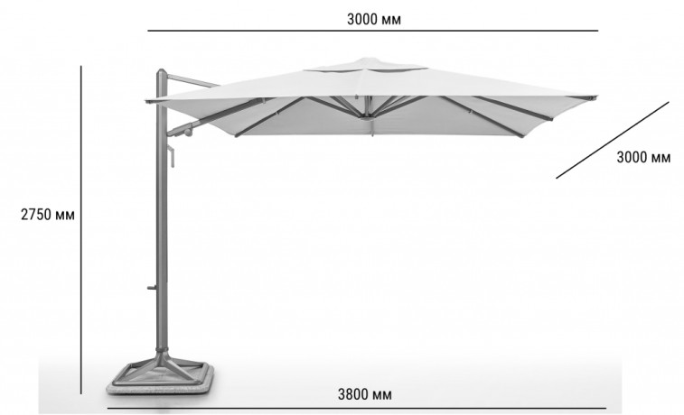 Зонт профессиональный 3х3 м