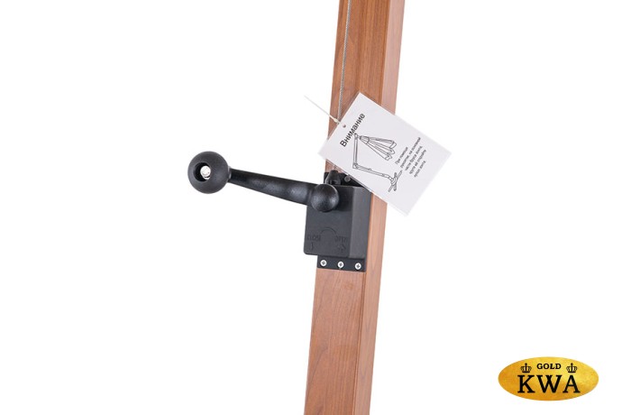 "Корсика" зонт уличный 3х3м на боковой алюминиевой опоре, цвет под дерево