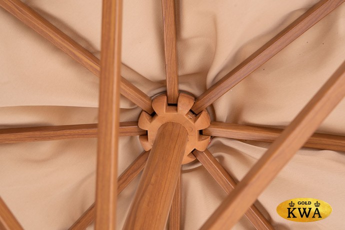 "Корсика" зонт уличный 3х3м на боковой алюминиевой опоре, цвет под дерево