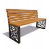 Скамейка «Севастополь» без подлокотников (2,5 м анагарская сосна,30х60)