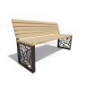 Скамейка «Севастополь» без подлокотников (2,5 м анагарская сосна,30х60)