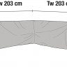 Чехол для садовой мебели 203/203x80x86 см.