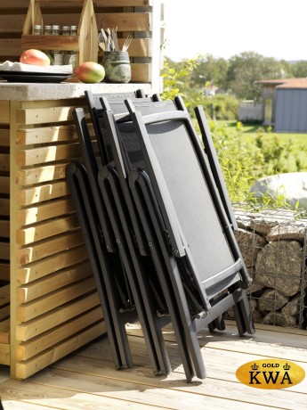 Timra-Andy 240+6N2R Комплект обеденной мебели антрацит/серый, алюминий/спеченный камень/тик