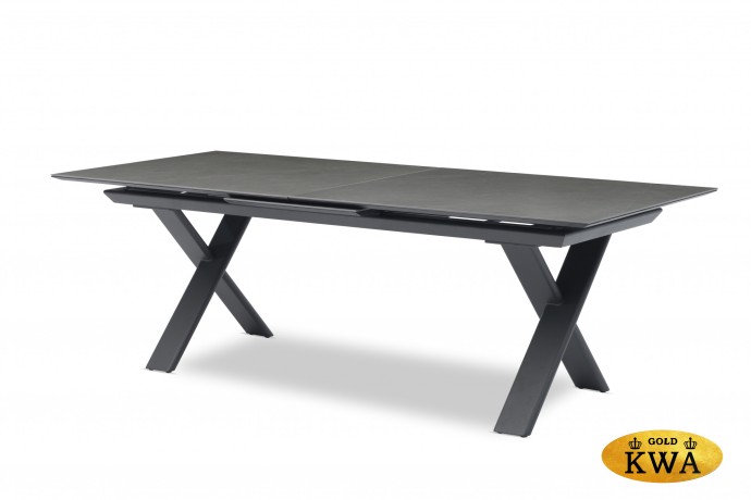 Timra-Andy 240+6N2R Комплект обеденной мебели антрацит/серый, алюминий/спеченный камень/тик