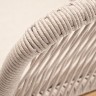 "Марсель" стул плетеный из роупа, основание дуб, роуп бежевый круглый, ткань бежевая