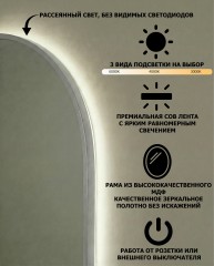 Milis LED Gold Зеркало в раме с подсветкой