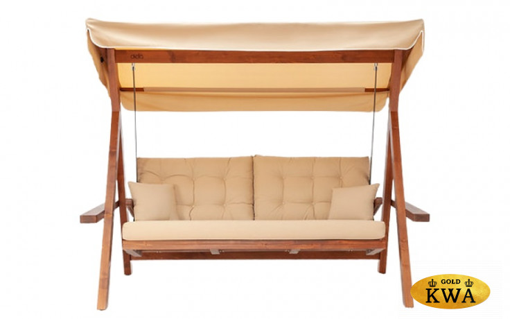 Качели садовые LYON с бежевыми подушками