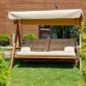 Качели садовые LYON с бежевыми подушками