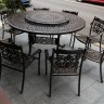 Металлическая обеденная группа из литого алюминия
