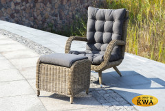 "Толедо" кресло плетеное с подушками, цвет соломенный