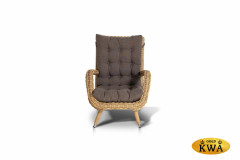 "Толедо" кресло плетеное с подушками, цвет соломенный