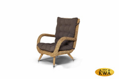 "Толедо" кресло плетеное с подушками, цвет соломенный