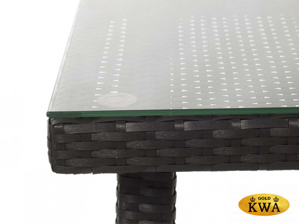 Капри плетеный столик к шезлонгу, цвет черный