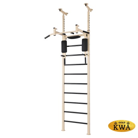 Шведская стенка металлическая с креплением враспор ПРОФ PR 1 распор 6 точек (2.56 - 3.20 м) ПРОФ PR 1 - ТБПШ (стенка + турник-брусья-пресс)