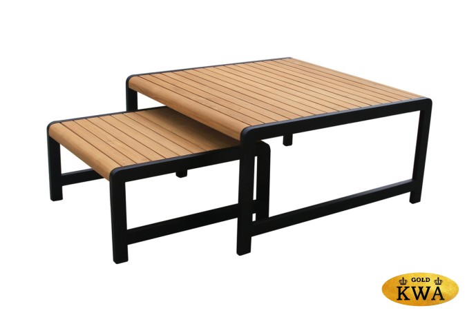 Комплект кофейных столов из алюминия MAYA темный графит  Joygarden