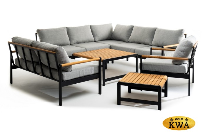 Комплект кофейных столов из алюминия MAYA темный графит  Joygarden