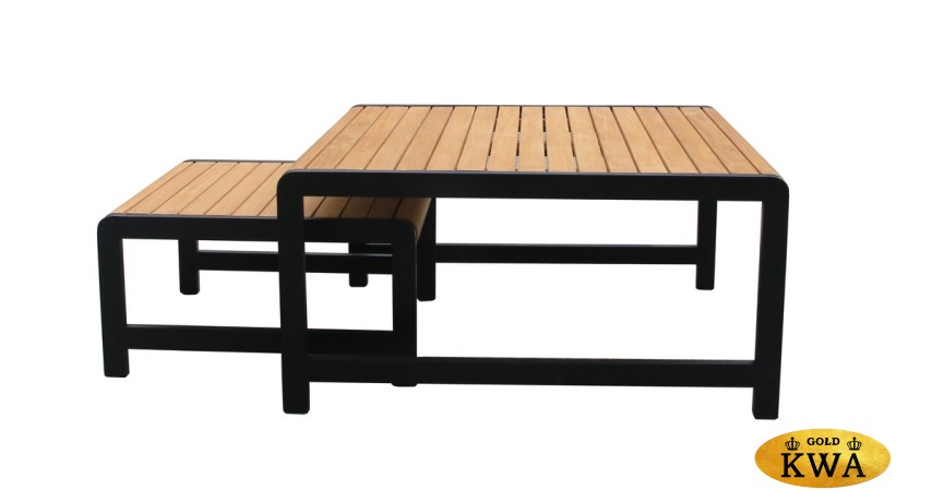 Комплект кофейных столов из алюминия MAYA темный графит  Joygarden