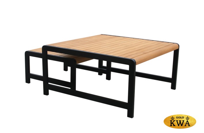 Комплект кофейных столов из алюминия MAYA темный графит  Joygarden